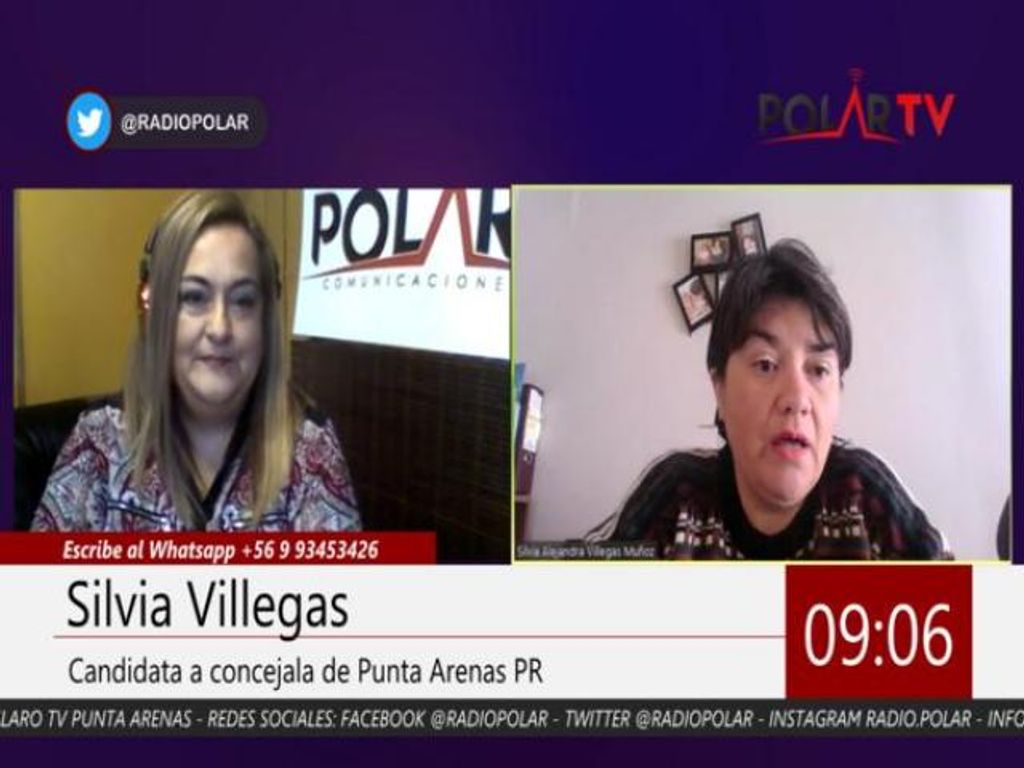 EN POLAR COMUNICACIONES, ENTREVISTA A LA CANDIDATA A CONCEJALA SILVIA VILLEGAS (PR) EN POLAR COMUNICACIONES, ENTREVISTA A LA CANDIDATA A CONCEJALA SILVIA VILLEGAS (PR)