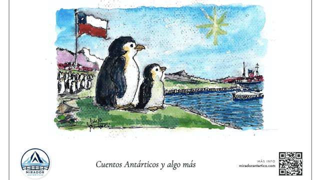 Con acuarelas y un relato para niños el libro busca acercar el Territorio Chileno Antártico