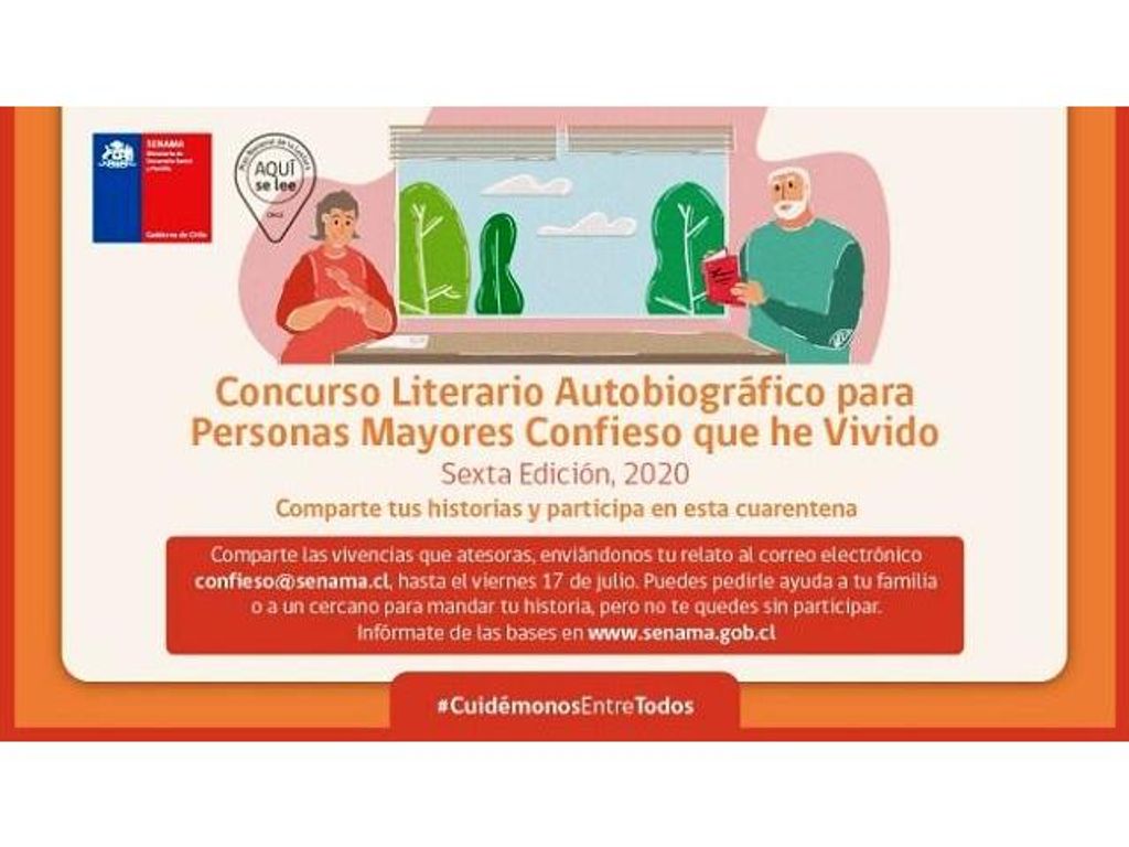 SE ABRE CONCURSO LITERARIO AUTOBIOGRÁFICO PARA PERSONAS MAYORES CONFIESO QUE HE VIVIDO