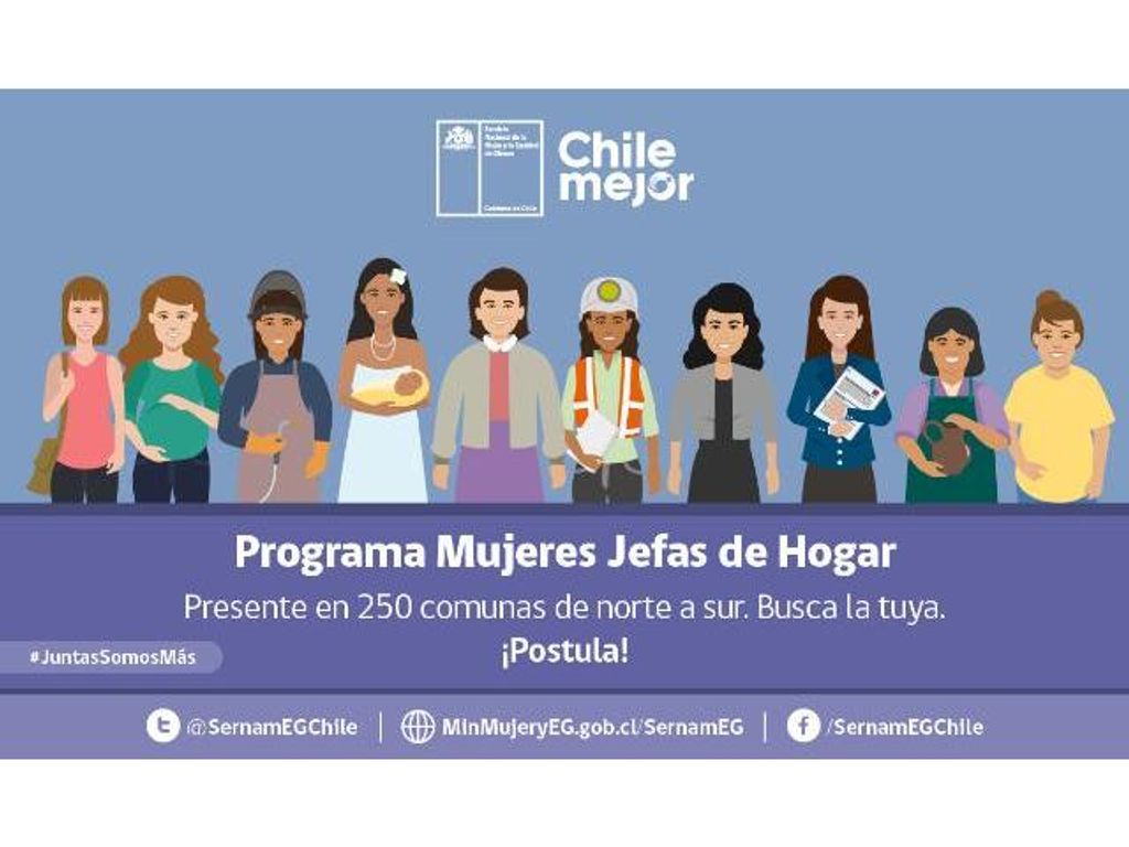 SERNAMEG INVITA A INSCRIBIRSE EN PROGRAMA JEFAS DE HOGAR