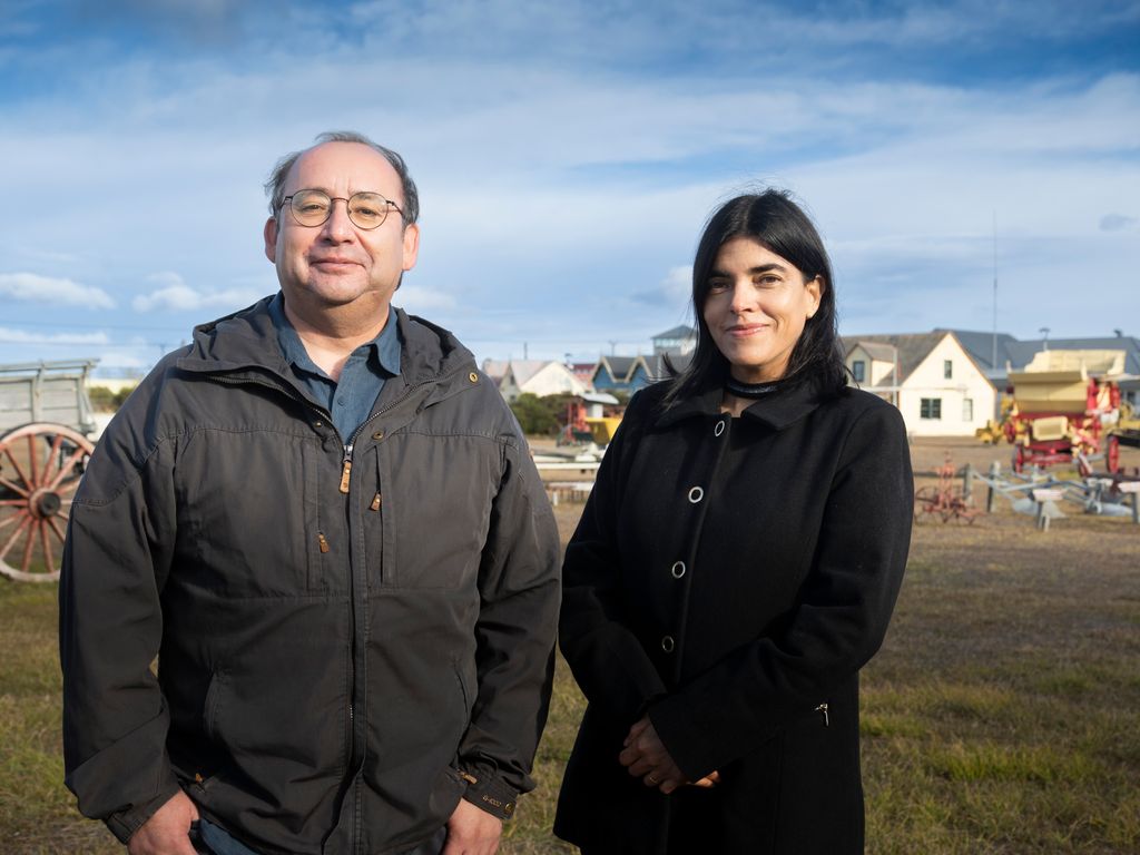Osvaldo Vidal y Julie Santin investigadores UMAG Osvaldo Vidal y Julie Santin investigadores UMAG