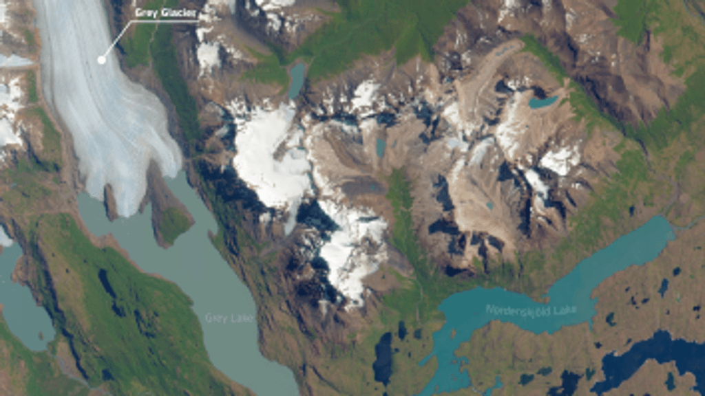 Imagen satelital Torres del Paine Imagen satelital Torres del Paine