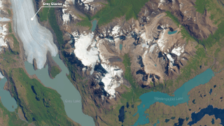 Imagen satelital Torres del Paine