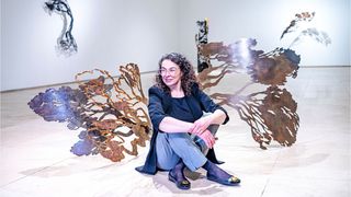 Paola Vezzani en exposición subantártica