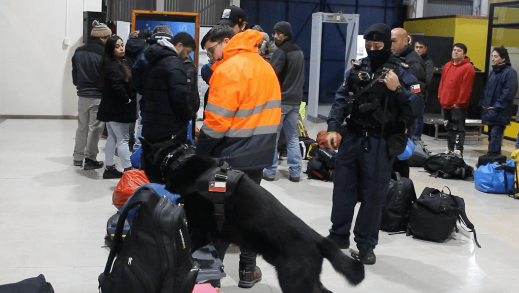 Binomio Canino de la Gobernación Marítimo en muelle Prat 3 Binomio Canino de la Gobernación Marítimo en muelle Prat 3